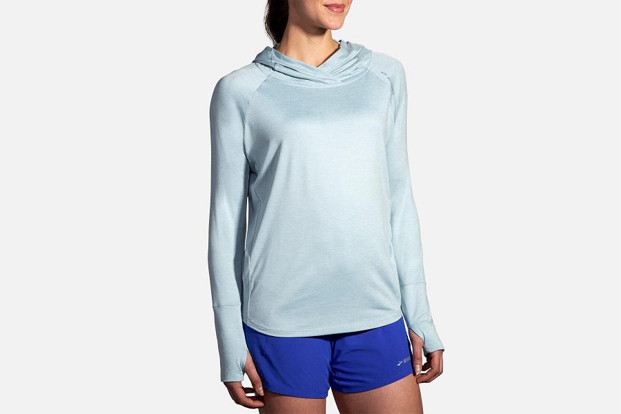 Brooks Dash Women Sport Clothes & Running Hoodie Blue HMS069843